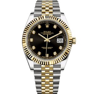 Rolex Datejust Series Automatic Mechanical Movement Day Display Large Calendar Swiss Watch 41mm Black Dial 126333-0006