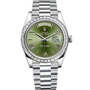 Rolex Day-Date Series Automatic Mechanical Movement 100m Waterproof Date Display Men’s Watch Swiss Watch 41mm Gold Dial 218238 Gold Dial