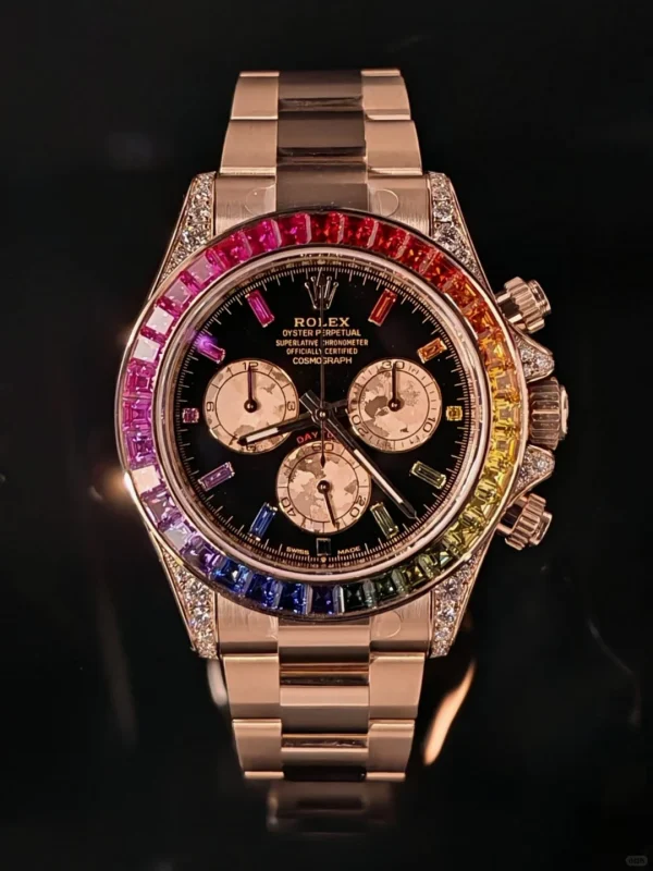 Rolex Cosmograph Daytona Series Automatic Mechanical Movement Black Dial Rose Gold Diameter 40mm 126595RBOW - Image 2