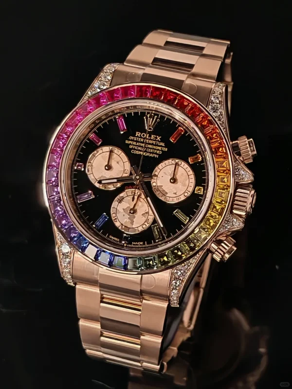 Rolex Cosmograph Daytona Series Automatic Mechanical Movement Black Dial Rose Gold Diameter 40mm 126595RBOW - Image 3