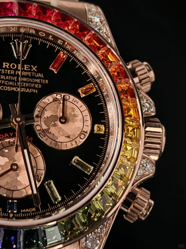 Rolex Cosmograph Daytona Series Automatic Mechanical Movement Black Dial Rose Gold Diameter 40mm 126595RBOW - Image 5