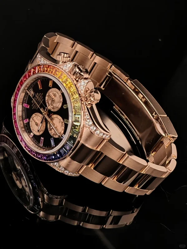 Rolex Cosmograph Daytona Series Automatic Mechanical Movement Black Dial Rose Gold Diameter 40mm 126595RBOW - Image 6
