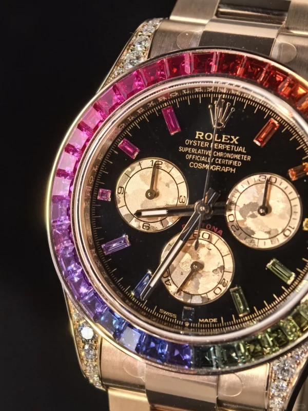 Rolex Cosmograph Daytona Series Automatic Mechanical Movement Black Dial Rose Gold Diameter 40mm 126595RBOW - Image 7