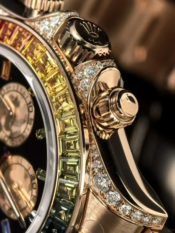 Rolex Cosmograph Daytona Series Automatic Mechanical Movement Black Dial Rose Gold Diameter 40mm 126595RBOW - Image 8