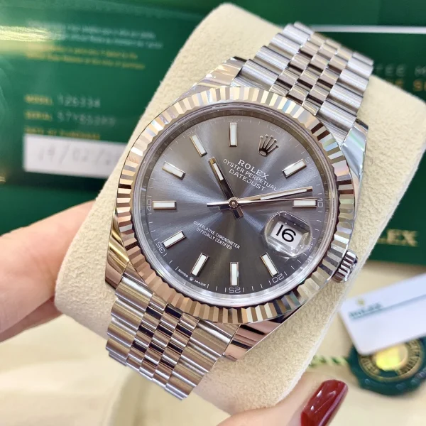 Rolex Datejust Automatic Mechanical Movement Grey Dial 41mm 126334-0014 - Image 6