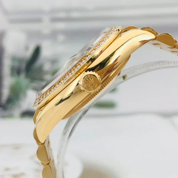 ROLEX Day-Date Series Automatic Mechanical Movement 36mm Gold Dial 128348-0008 - Image 5