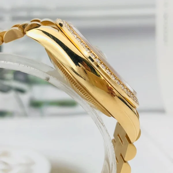 ROLEX Day-Date Series Automatic Mechanical Movement 36mm Gold Dial 128348-0008 - Image 6