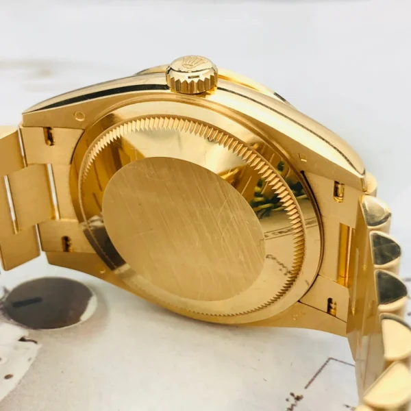 ROLEX Day-Date Series Automatic Mechanical Movement 36mm Gold Dial 128348-0008 - Image 7