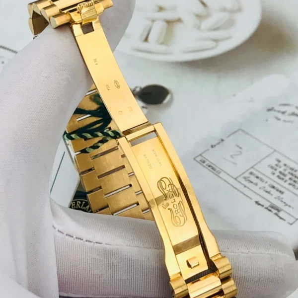ROLEX Day-Date Series Automatic Mechanical Movement 36mm Gold Dial 128348-0008 - Image 8