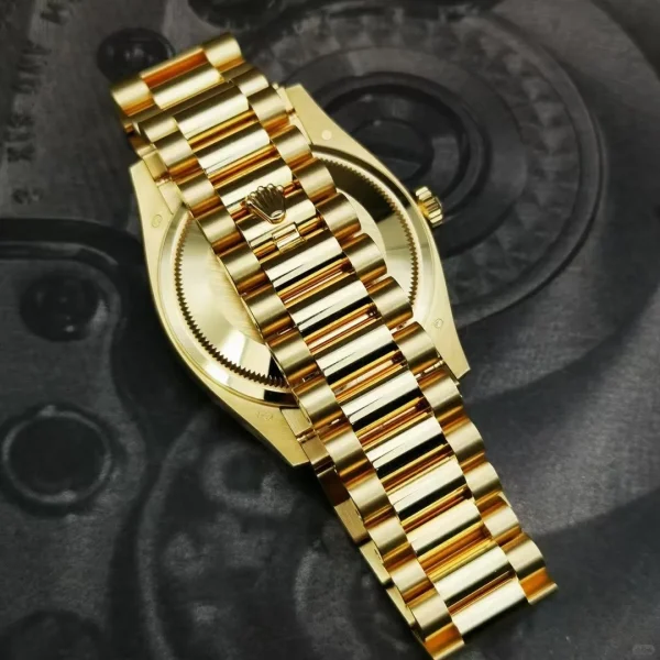 ROLEX Rolex Day-Date Series Automatic Mechanical Movement Smoked Green 36mm Green Dial 128238-0069 - Image 6