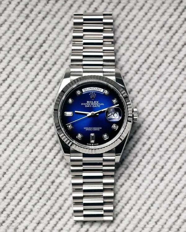 ROLEX Day-Date Series Automatic Mechanical Movement 36mm Blue Dial 128239-0023 - Image 2