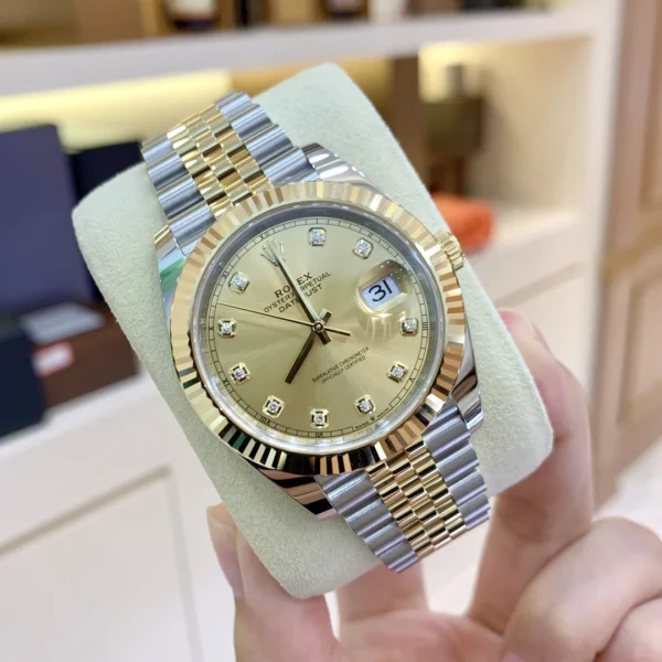 ROLEX Datejust Series Automatic Mechanical Movement 41mm Gold Dial 126333-0012 - Image 2