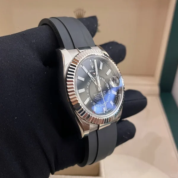 Rolex Sky-Driving Automatic 42mm Black Dial Rubber Strap 336239-0002 - Image 4