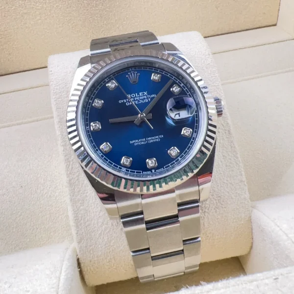 Rolex Datejust Series Automatic Mechanical Movement 41mm Blue Dial 126334-0015 - Image 3