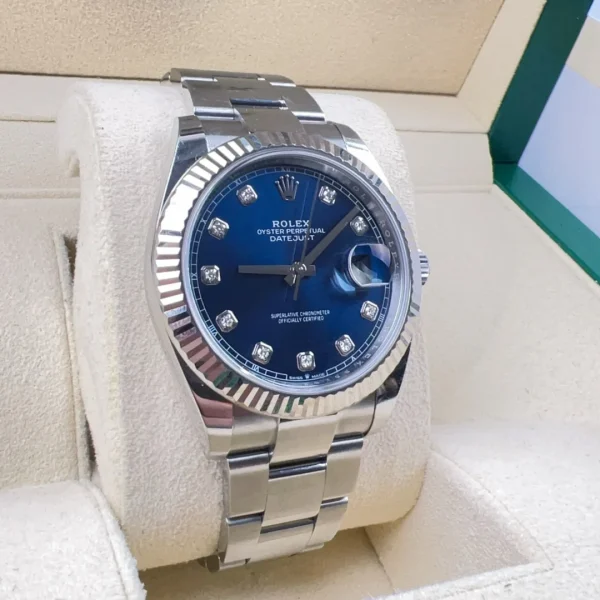 Rolex Datejust Series Automatic Mechanical Movement 41mm Blue Dial 126334-0015 - Image 4