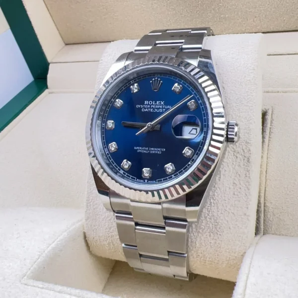 Rolex Datejust Series Automatic Mechanical Movement 41mm Blue Dial 126334-0015 - Image 5
