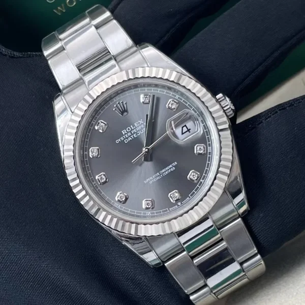 Rolex Datejust Series Automatic Mechanical Movement 41mm Grey Dial 126334-0005 - Image 2