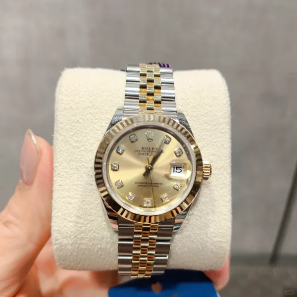 Rolex Ladies Datejust Series Automatic Mechanical Movement Women’s Watch 28mm Gold Dial 279173-0011 - Image 2