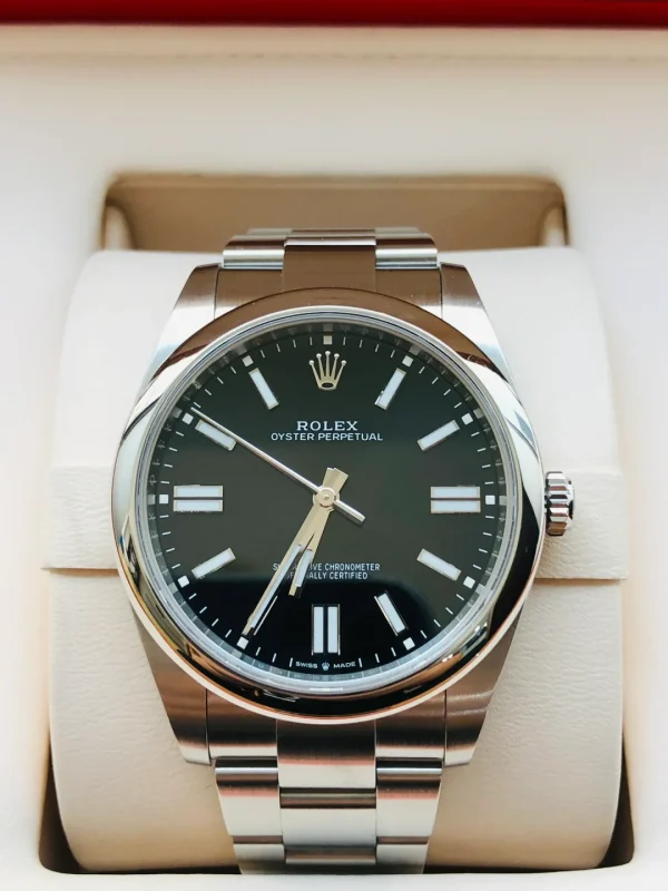 Rolex Oyster Perpetual Automatic Mechanical Movement Swiss Watch 41mm Black Dial 124300-0002 - Image 2