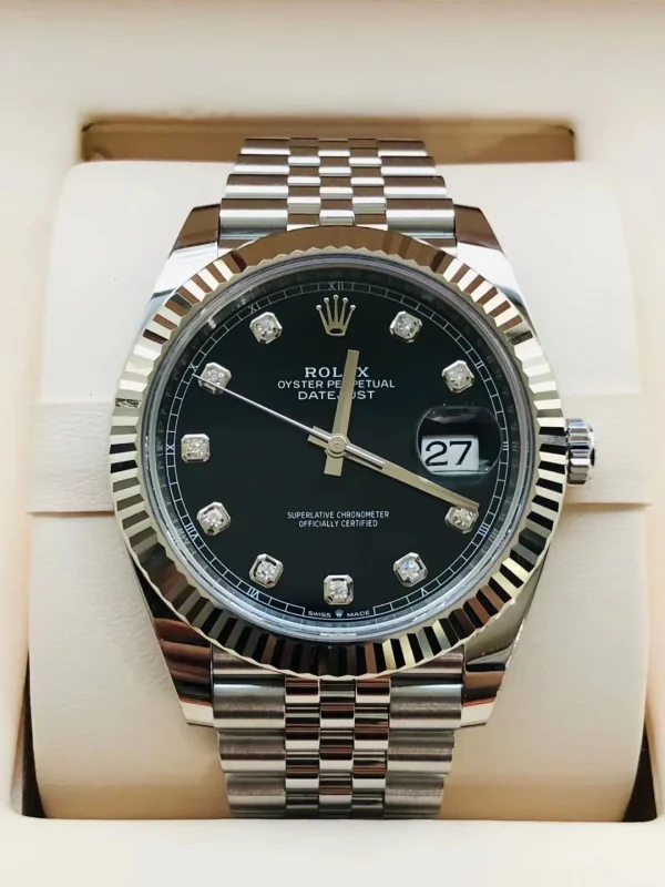 Rolex Datejust Series Automatic Mechanical Movement 41mm Black Dial Scratch-resistant Sapphire Mirror 126334-0012 - Image 2