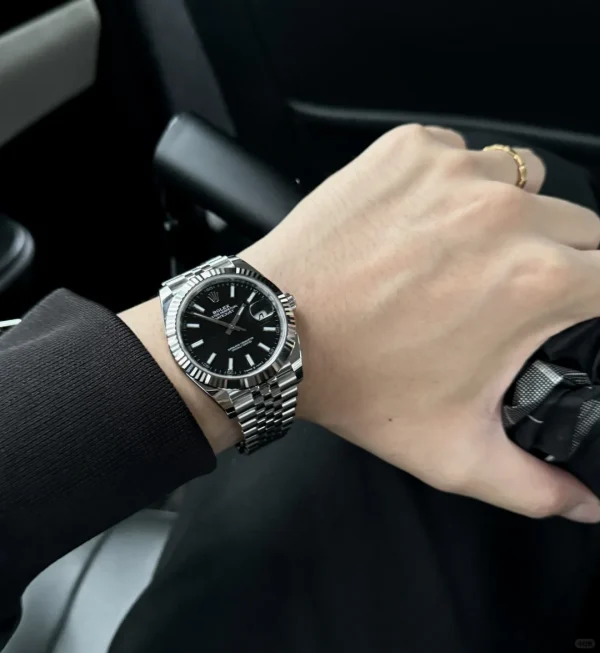 Rolex Datejust Series Automatic Mechanical Movement 41mm Black Dial Scratch-resistant Sapphire Mirror 126334-0012 - Image 7