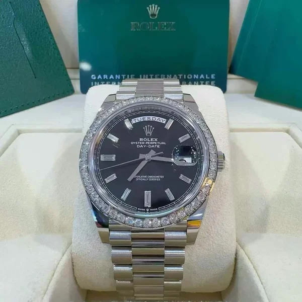 Rolex Day-Date Automatic Mechanical Movement 40mm Black Dial 22849-0003 - Image 3