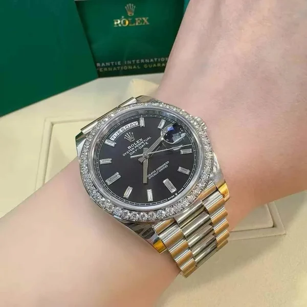 Rolex Day-Date Automatic Mechanical Movement 40mm Black Dial 22849-0003 - Image 4