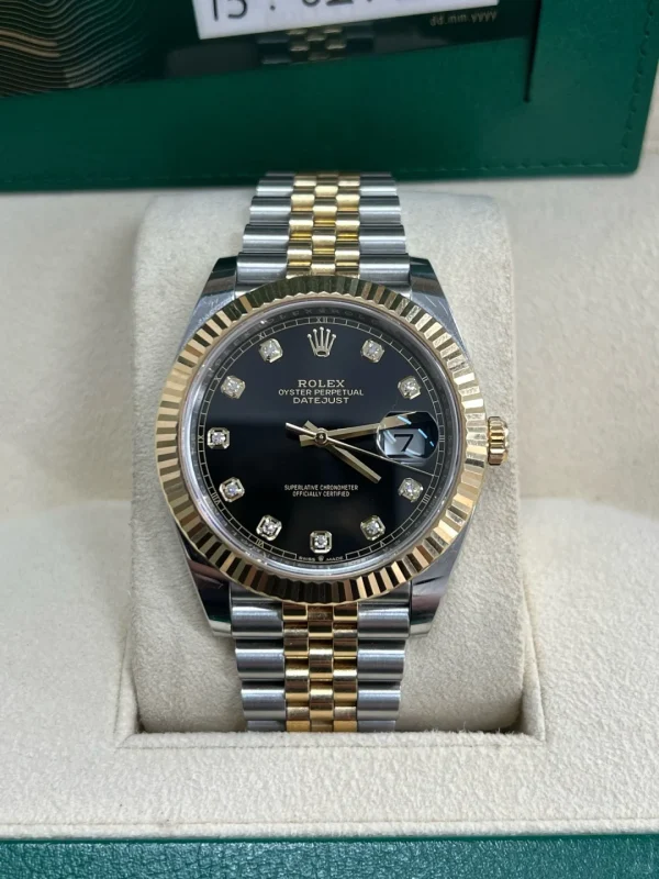 Rolex Datejust Series Automatic Mechanical Movement Day Display Large Calendar Swiss Watch 41mm Black Dial 126333-0006 - Image 2
