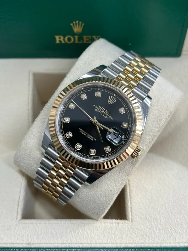 Rolex Datejust Series Automatic Mechanical Movement Day Display Large Calendar Swiss Watch 41mm Black Dial 126333-0006 - Image 3
