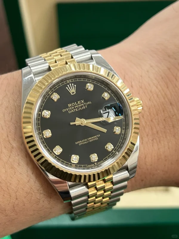 Rolex Datejust Series Automatic Mechanical Movement Day Display Large Calendar Swiss Watch 41mm Black Dial 126333-0006 - Image 8