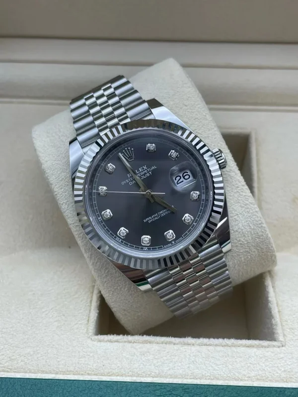 Rolex Datejust Series Automatic Mechanical Movement Men’s Watch 41mm Gray Dial 126334-0006 - Image 3