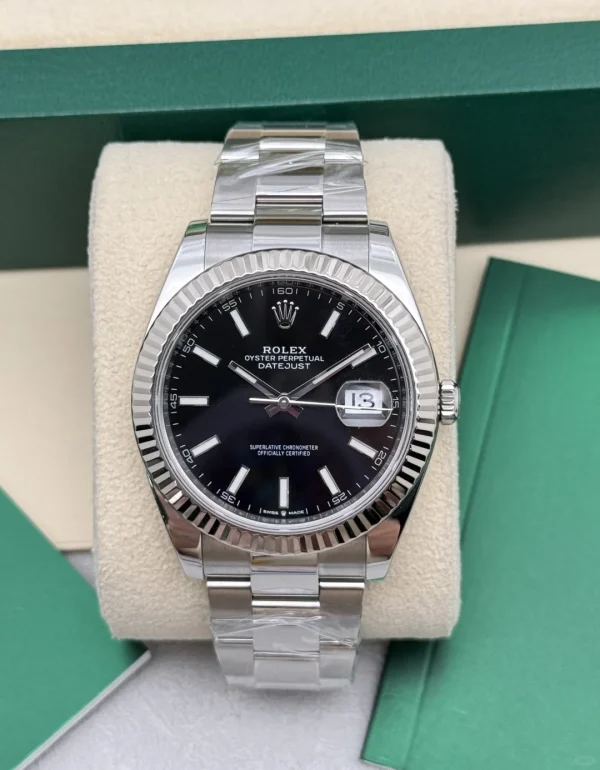 Rolex Datejust Series Automatic Mechanical Movement 41mm Black Dial 126334-0017 - Image 2
