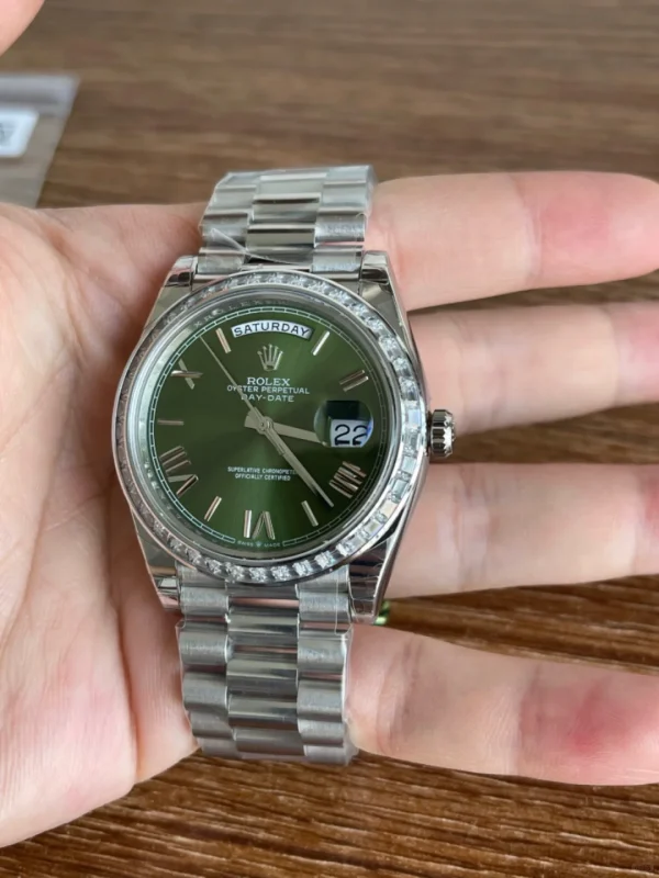 Rolex Day-Date Automatic Mechanical Movement 40mm Green Dial 228396-0020 - Image 3