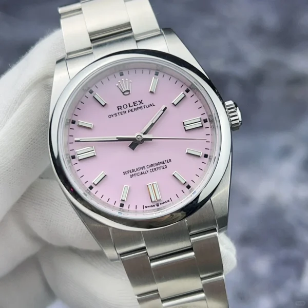 Rolex Oyster Perpetual Automatic Mechanical Movement 36mm Pink Dial 126000-0008 - Image 3