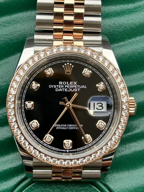Rolex Datejust Automatic Mechanical Movement 36mm Black Dial 12628RBR-0007 - Image 2