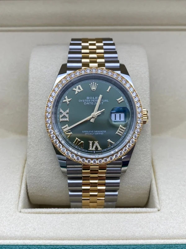 Rolex Datejust Series Automatic Mechanical Movement 36mm Green Dial 126283RBR-0011 - Image 11