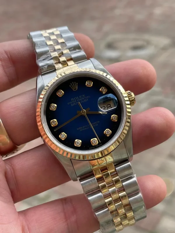 Rolex DateJust 36 mm blue inner and black outer dial sapphire mirror 116233-G-63203 - Image 2