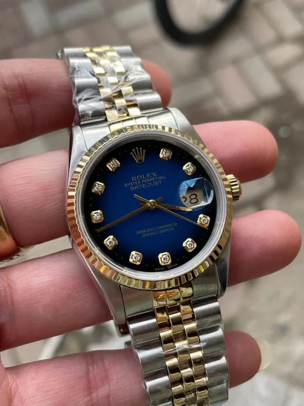 Rolex DateJust 36 mm blue inner and black outer dial sapphire mirror 116233-G-63203 - Image 3