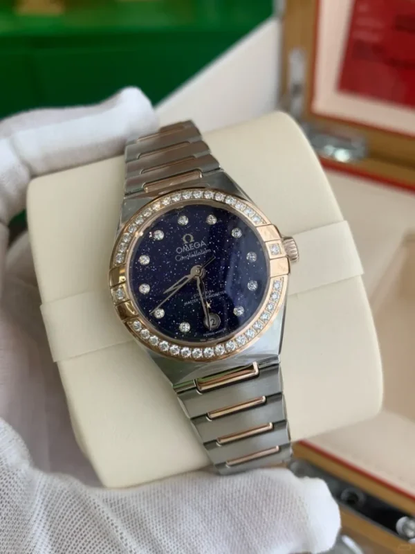 OMEGA Constellation Automatic Mechanical Movement Master Chronometer Black Dial Women’s Watch 29mm Blue Dial 131.25.29.20.53.001 - Image 2