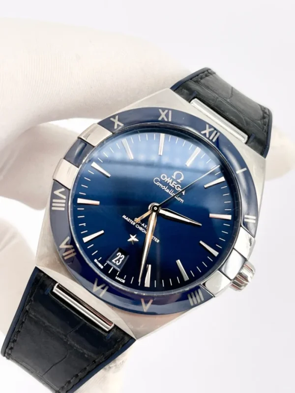 OMEGA Constellation Series Automatic Mechanical Movement Observatory Certified Men’s Watch Blue Dial 41mm 131.33.41.21.03.001 - Image 4