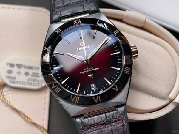 OMEGA Constellation Automatic Mechanical Movement Master Chronometer Men’s Watch 41mm Red Dial 131.23.41.21.11.001 - Image 2