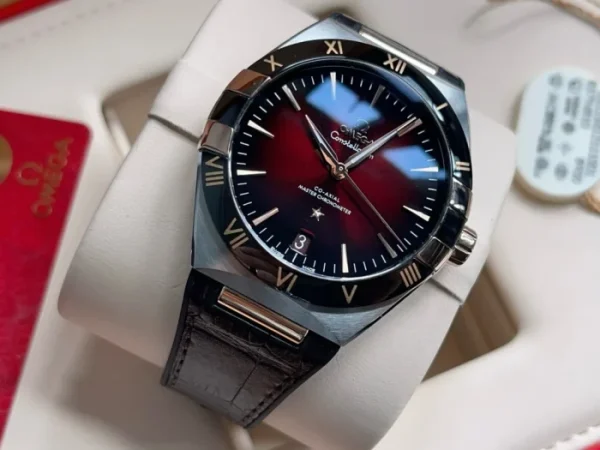 OMEGA Constellation Automatic Mechanical Movement Master Chronometer Men’s Watch 41mm Red Dial 131.23.41.21.11.001 - Image 3