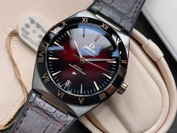 OMEGA Constellation Automatic Mechanical Movement Master Chronometer Men’s Watch 41mm Red Dial 131.23.41.21.11.001 - Image 4