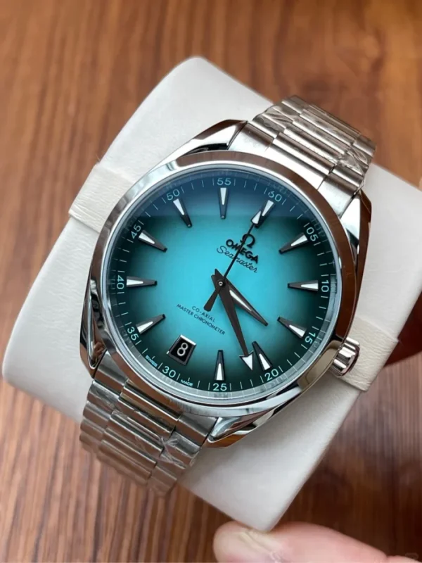 OMEGA Seamaster Planet Ocean Automatic Mechanical Movement Planet Ocean 6000m Master Chronometer Time Zone Function Anti-magnetic 45.5mm Blue Dial 215.30.46.21.03.001 - Image 2