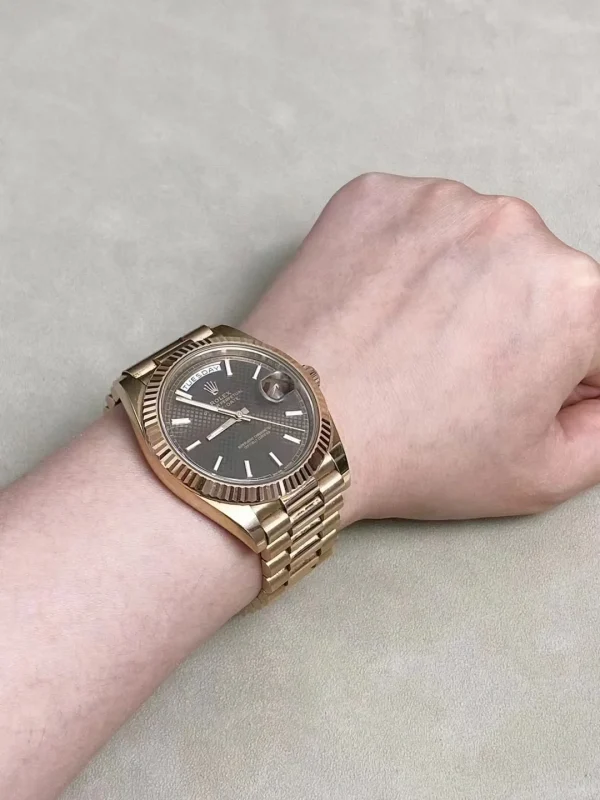 ROLEX Day-Date Automatic Mechanical Movement 40mm Brown Dial m228235-0006 - Image 7