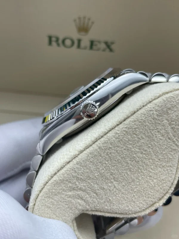 Rolex Day-Date Series Automatic Mechanical Movement Ice Blue Dial Women’s Watch 36mm Blue Dialm128236-0009 - Image 5
