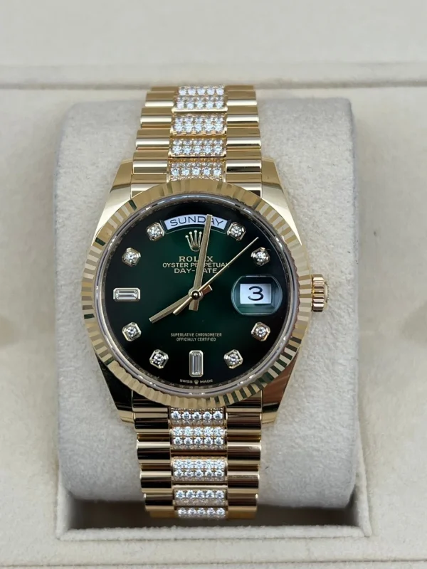 Rolex Day-Date Series Automatic Mechanical Movement Women’s Watch 36mm Brown Dial 128238-0022 - Image 2