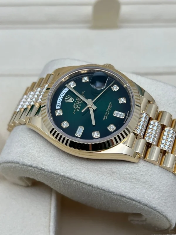 Rolex Day-Date Series Automatic Mechanical Movement Women’s Watch 36mm Brown Dial 128238-0022 - Image 5
