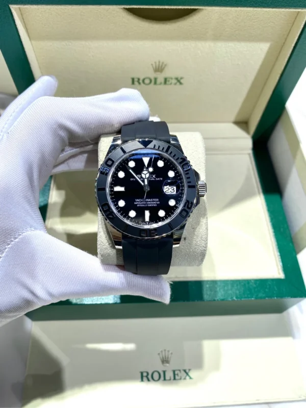 Rolex Yacht-Master Automatic Mechanical Movement Waterproof Men’s Watch 42mm Black Dial Rubber Strap M226659-0002 - Image 2