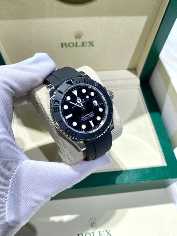 Rolex Yacht-Master Automatic Mechanical Movement Waterproof Men’s Watch 42mm Black Dial Rubber Strap M226659-0002 - Image 3